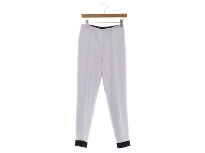 * Pantalon Chanel (autre) aux femmes Soie Polyester Noir Blanc  ref.707158