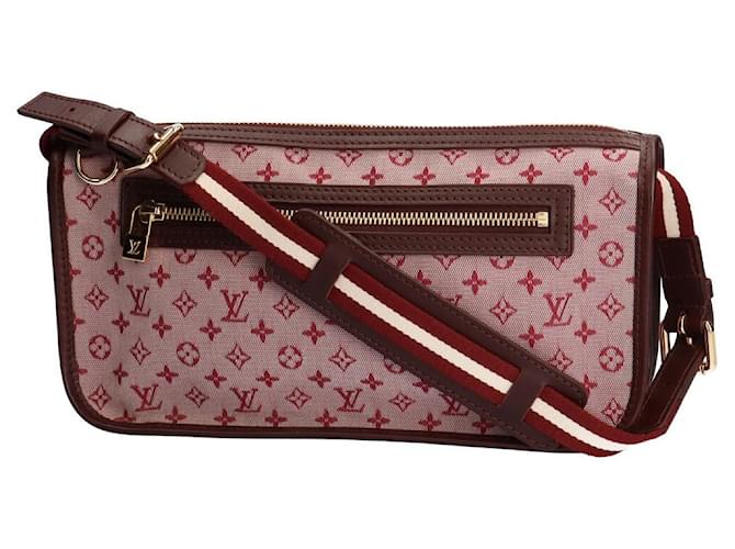 * Louis Vuitton Pochette Catlein Monogram Mini Bolsa de Ombro Três Mulheres Marrom Rosa Vermelho Couro  ref.707195