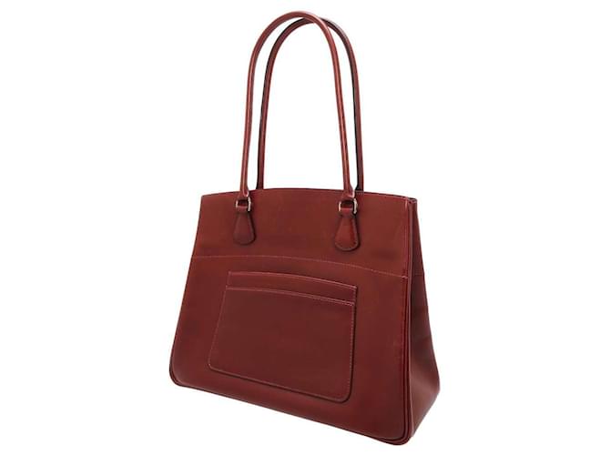 Hermès * Hermes Shoulder Bag LA Tragetasche Rouge Ash/Silber Metallbeschläge Box Calf □E graviert Rot Kalbähnliches Kalb  ref.707202