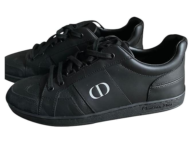 Christian Dior Sneakers Black Leather  ref.707308