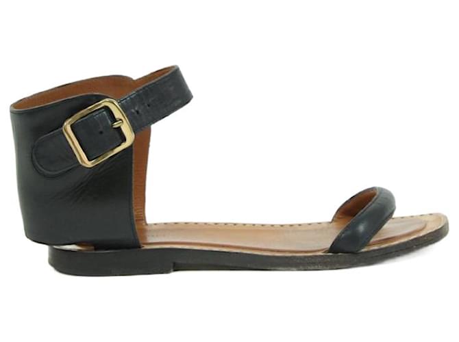 Céline Celine sandals 36 Black Leather  ref.707647