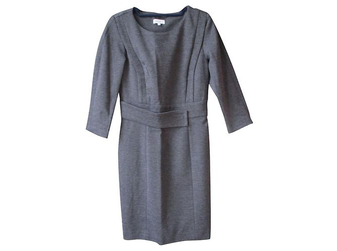 Vestido Claudie Pierlot Gris Oscuro Poliéster 36 Gris antracita