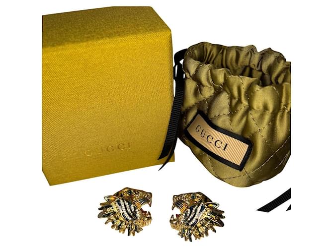 pendiente de cabeza superior de Gucci Gold hardware Chapado en oro  ref.707795