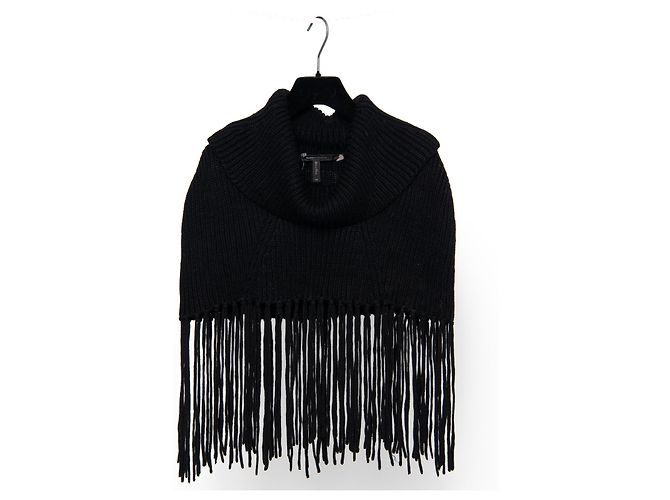 Bcbg Max Azria Alessia Pullover mit Fransen aus Wollmischung Schwarz