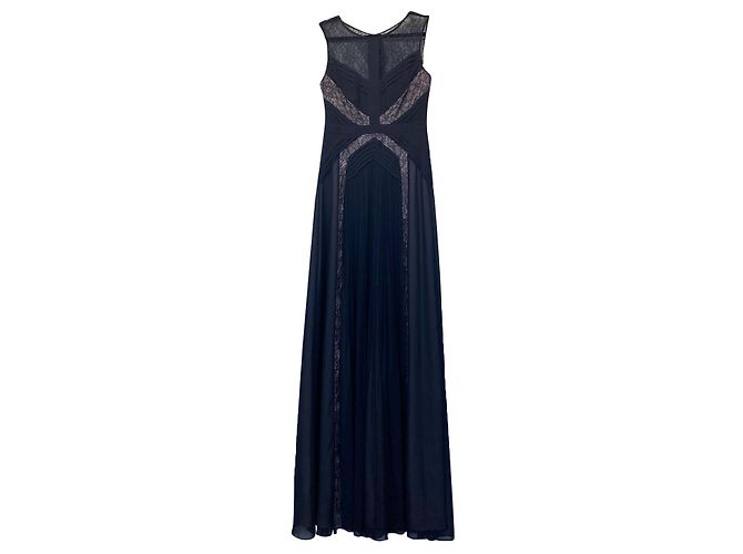 Bcbg Max Azria BCBG Avi Faltenkleid / Maxikleid Schwarz