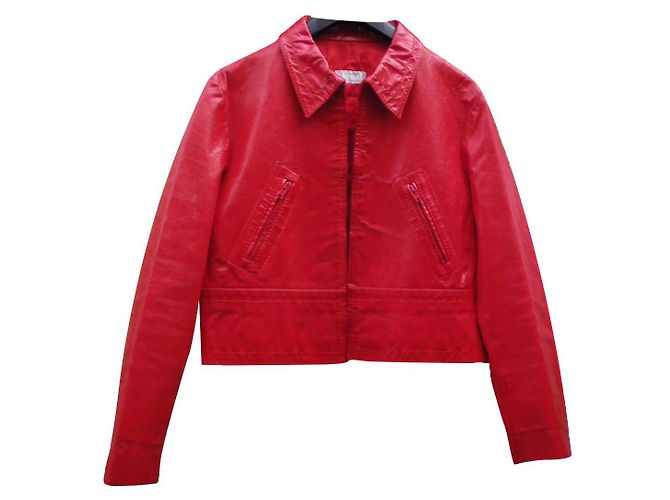 Philosophy Di Alberta Ferretti Lederjacke Rot