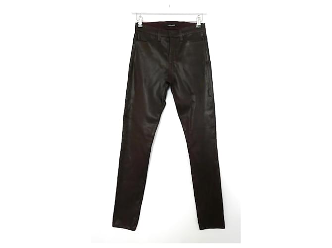 J Brand Jeans rivestiti con glitter bordeaux Prugna Lyocell  ref.708015