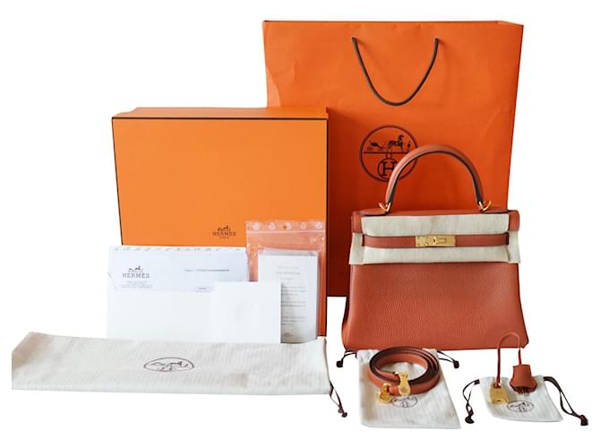 Kelly Hermès Handbags Light brown Leather  ref.708076