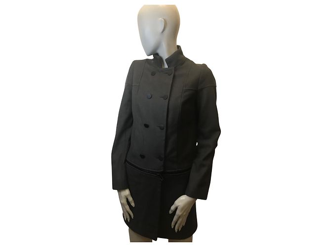 Mantel 2 DE 1 Wolle und Kaschmir Les Petites Khaki