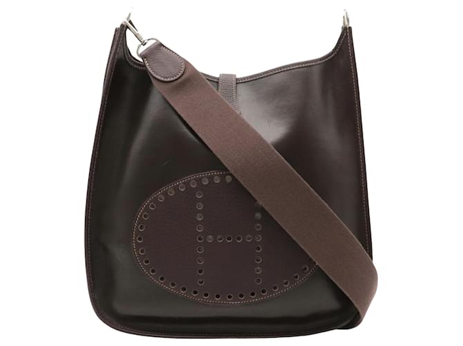 Hermès Evelyne Brown Leather  ref.708230