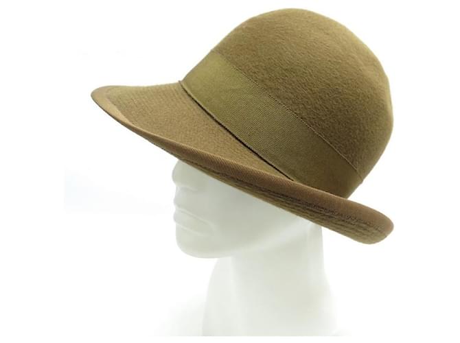 Autre Marque MOTSCH HAT FOR HERMES SIZE 55 CM BROWN FELT HAT Cloth  ref.708373