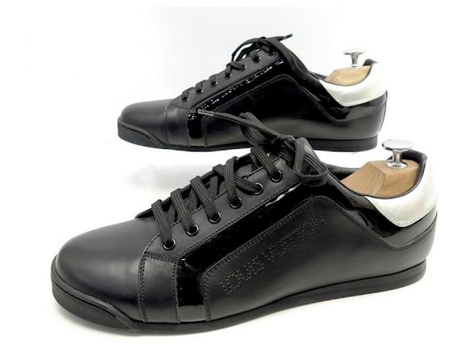 LOUIS VUITTON SHOES CLIPPER SNEAKERS 7 41 BLACK LEATHER SNEAKERS SHOES
