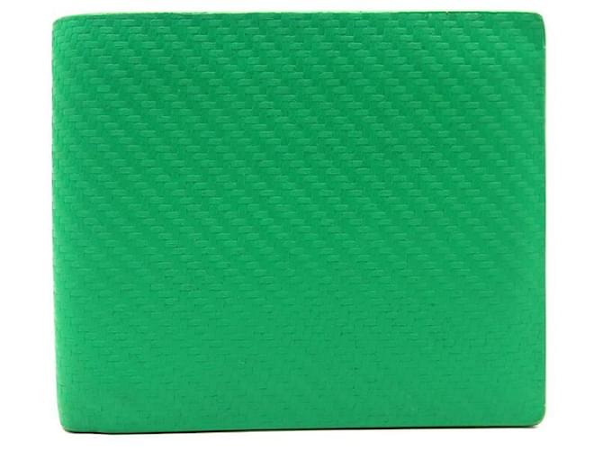 Alfred Dunhill NEW DUNHILL CHASSIS L WALLET2W53P GREEN LEATHER CARD HOLDER WALLET BOX  ref.708472