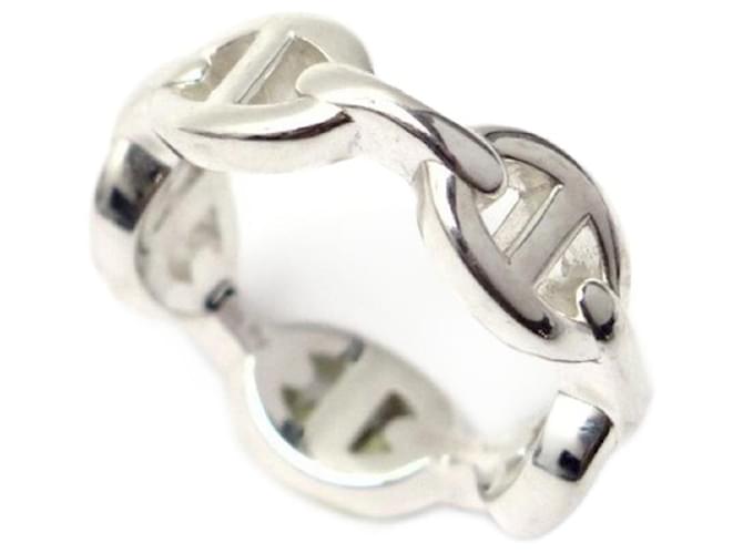 Hermès HERMES RING CHAIN D'ANCRE ENCHAINEE PM H109507b00048 T52 in Sterling Silver Silvery  ref.708502