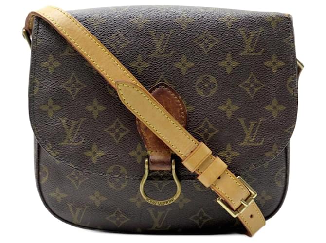 BOLSO DE MANO VINTAGE LOUIS VUITTON SAINT CLOUD GM M51242 BOLSA MONOGRAMA LONA Castaño Lienzo  ref.708528