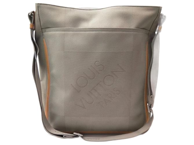 LOUIS VUITTON LE MESSENGER BAG DAMIER GEANT CANVAS CROSSBODY BAG Grey Cloth  ref.708548