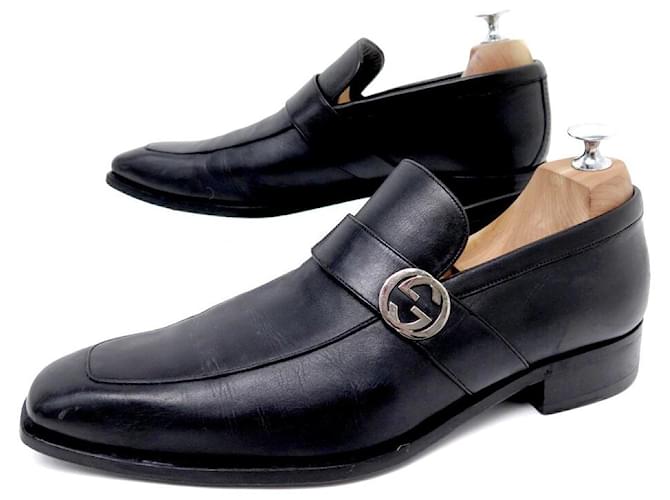 gucci shoes 114416 Church´s Loafers 8IT 43 FR BLACK LEATHER LOGO GG LOAFERS SHOES  ref.708557