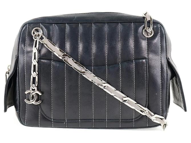 Chanel Mademoiselle Black Leather  ref.708659