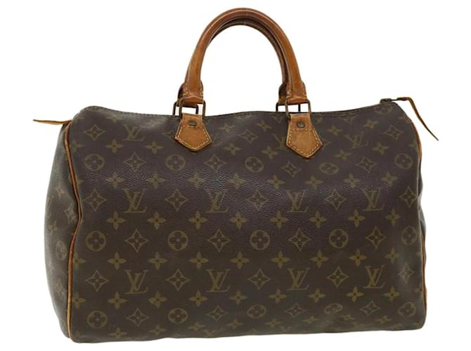 Louis Vuitton Monogram Speedy 35 Hand Bag M41524 LV Auth jk2841 Cloth  ref.708900
