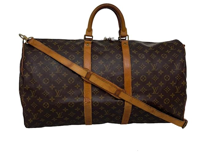 Louis Vuitton Monogram Keepall Bandouliere55 Boston Bag M41414 LV Auth jk2786 Cloth  ref.708932