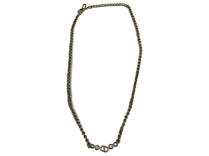 Gold-Toned Dior Necklace Golden Metal  ref.709019
