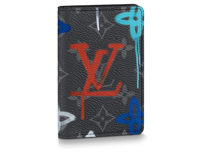 Louis Vuitton LV Pocket organizador Graffiti novo Preto  ref.709124