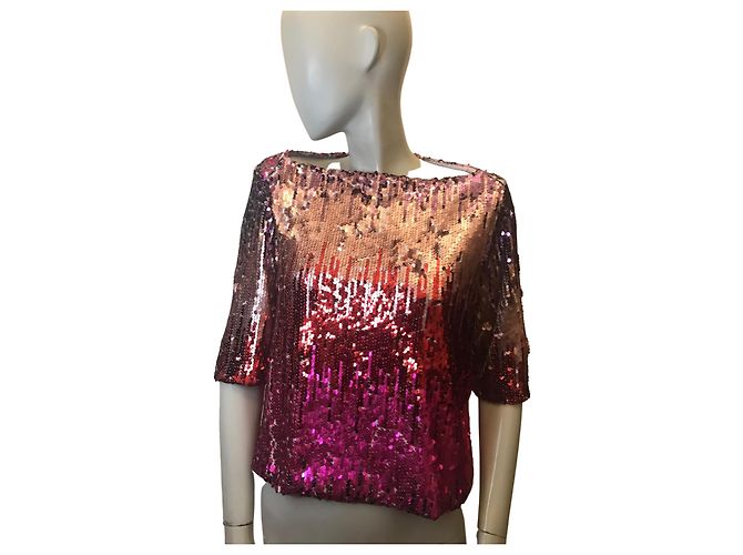 Vicolo-Paillettenbluse Mehrfarben