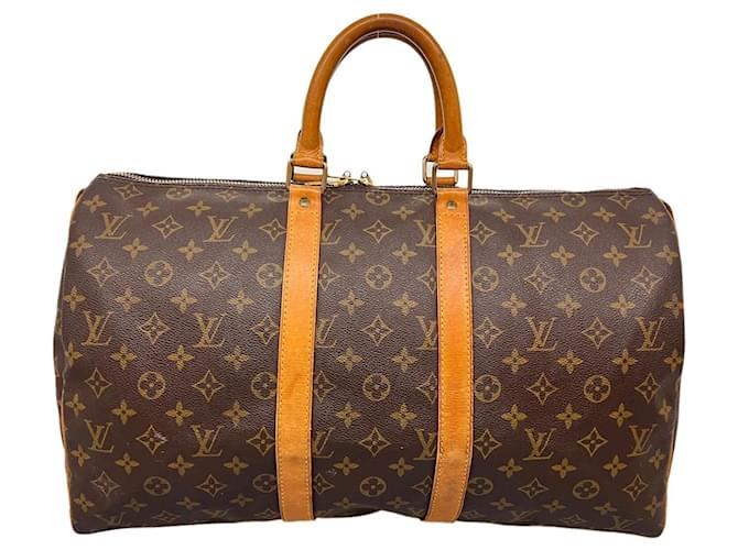 Louis Vuitton Keepall 45 Brown Cloth  ref.709445