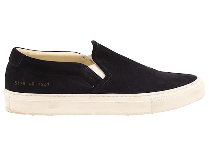 Autre Marque Common Projects Slip On Sneakers in Black Suede  ref.709549