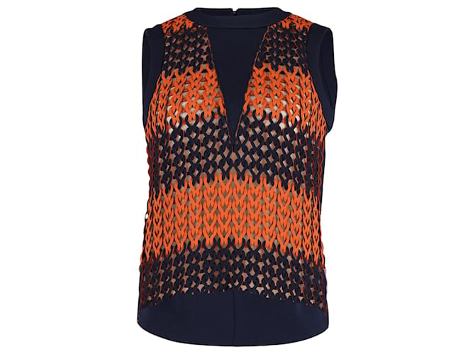 Balenciaga Loop Weave Sleeveless Top in Multicolor Polyester Multiple colors  ref.709557