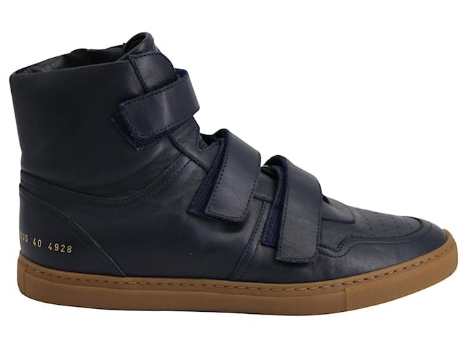 Autre Marque Common Projects x Robert Geller High Cut Sneakers in Navy Blue Leather  ref.709651