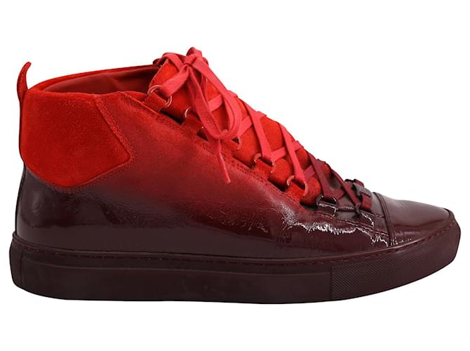 beundring Produkt galop Balenciaga Ombre Arena High-Top in Red Leather ref.709654 - Joli Closet