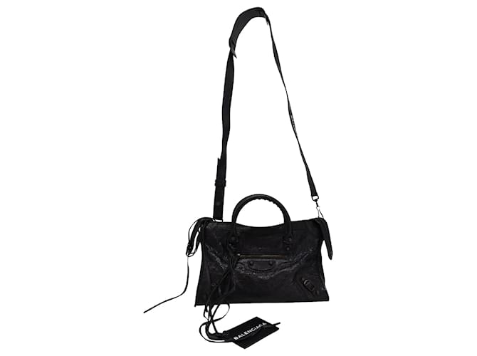 Balenciaga Classic City Small Shoulder Bag in Black Goatskin Leather  ref.709658