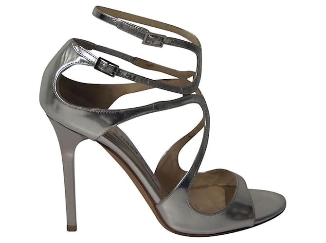 Lance leather sandal Jimmy Choo Beige size 38 EU in Leather - 31421005