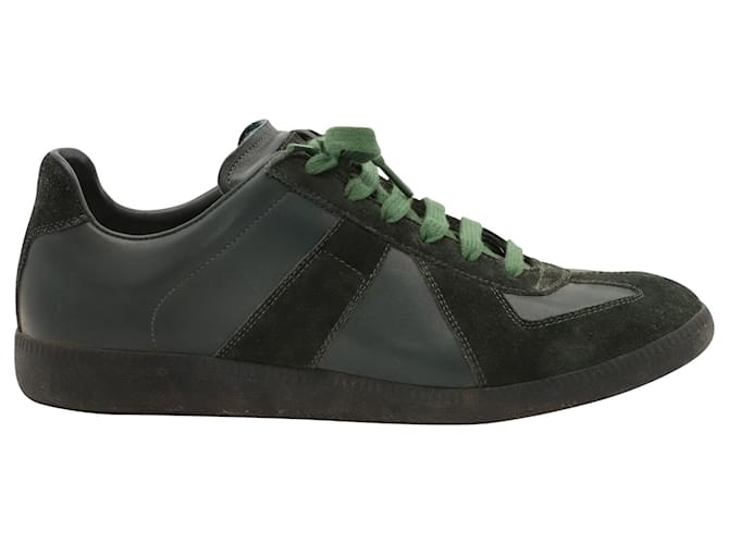 Maison Martin Margiela Maison Margiela Replica Sneakers in Olive Leather Green Olive green  ref.709694