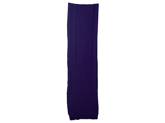 Louis Vuitton Knit Scarf in Purple Wool  ref.709721