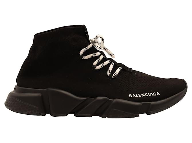 Balenciaga Speed Lace Up Sneakers in Black Nylon  ref.709734