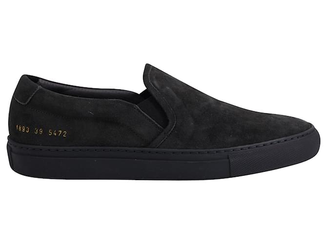 Autre Marque Baskets à enfiler Common Projects en daim noir Suede  ref.709849