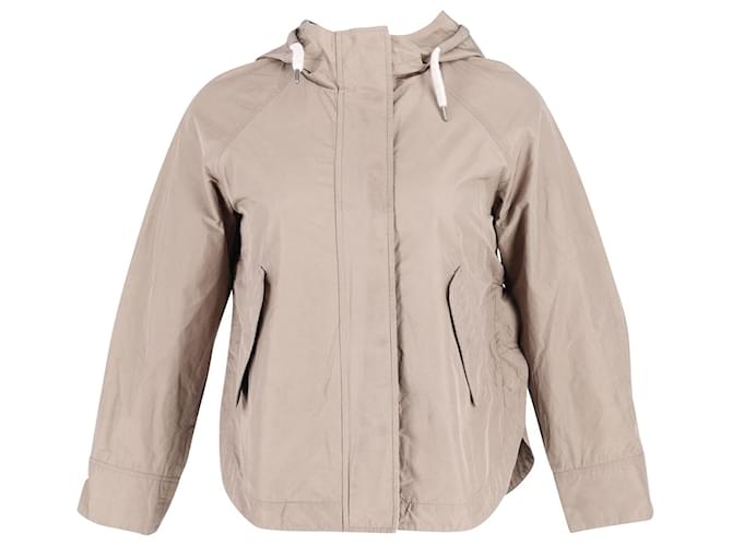 Brunello Cucinelli Hooded Rain Jacket in Beige Polyester   ref.709858