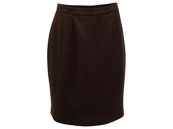 Chanel Pencil Skirt in Brown Wool  ref.709868