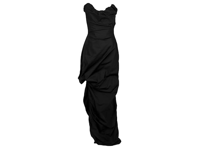 Vivienne Westwood black taffeta dress Polyester  ref.709948
