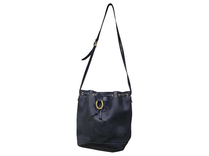 Christian Dior monogram bucket bag Black Leather  ref.710075
