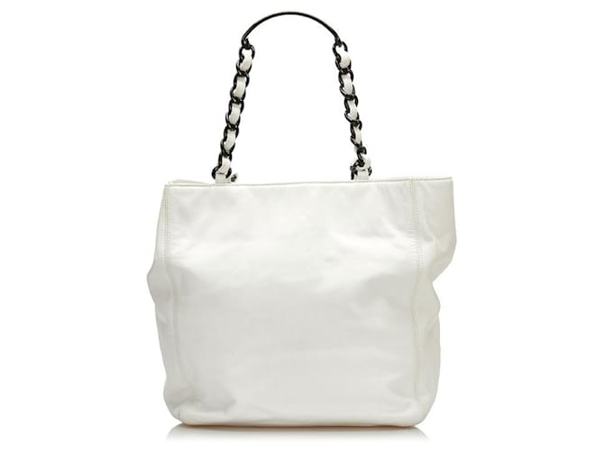 Chanel Cabas White Leather  ref.710162