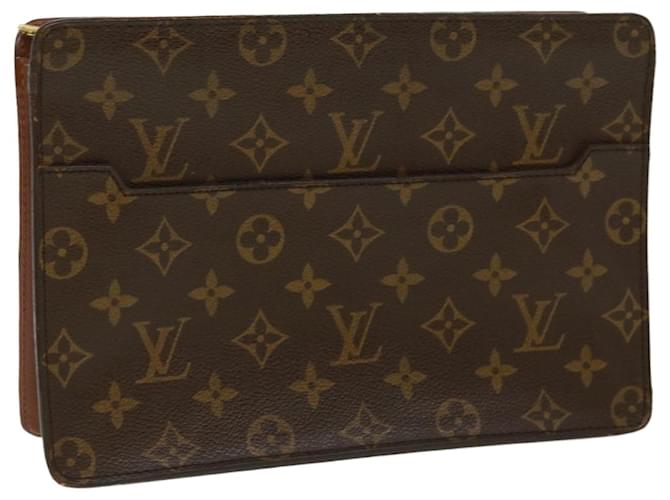 LOUIS VUITTON Monogram Pochette Homme Clutch Bag M51795 LV Auth