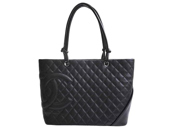 Ligne Chanel Cambon Cuir Noir  ref.710366