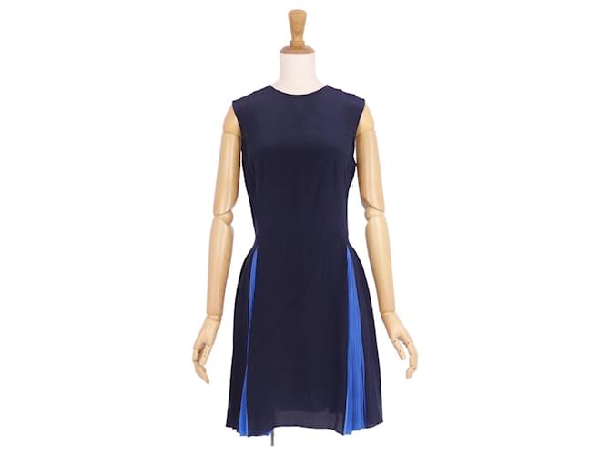 Miu Miu One Piece Dress Navy blue Silk ref.710389 - Joli Closet