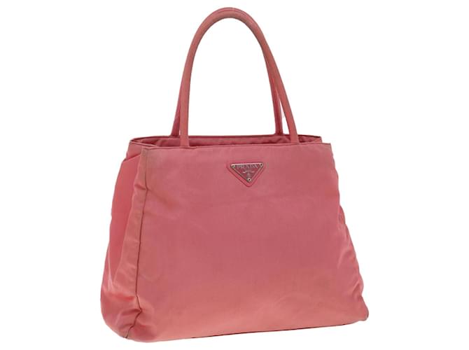 PRADA Hand Bag Nylon Pink Auth ti691  ref.710421