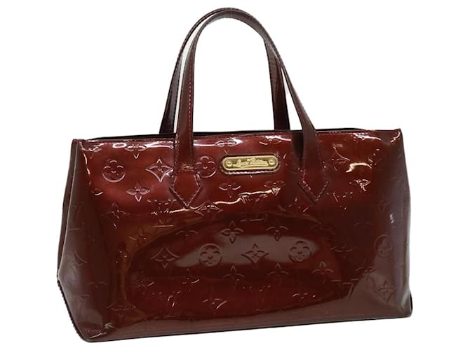 LOUIS VUITTON Monogram Vernis Wilshire PM Tote Bag Rouge Favist M91644 BS2754 Patent leather  ref.710513