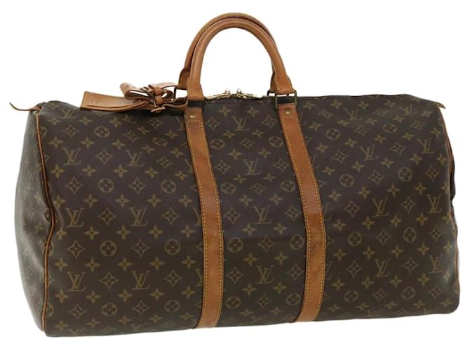 Louis Vuitton Monograma Keepall 55 Boston Bag M41424 LV Auth th3077 Lona  ref.710536