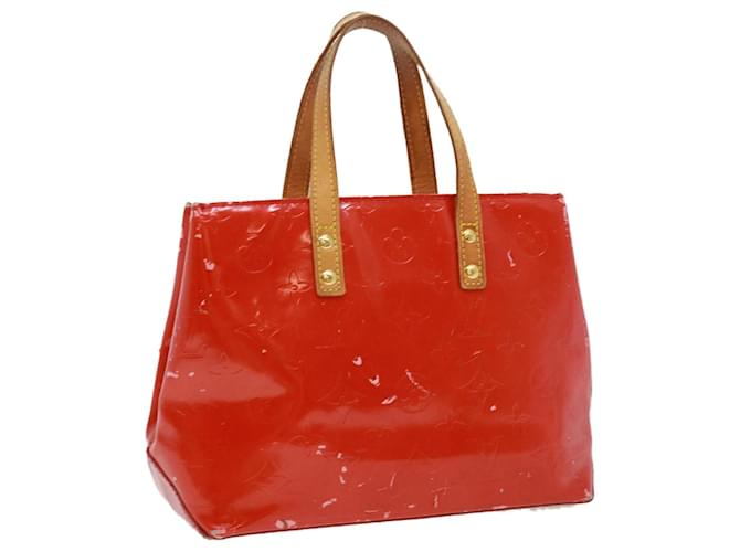 LOUIS VUITTON Monogram Vernis Reade PM Hand Bag Red M91990 LV Auth ki2487 Patent leather  ref.710604